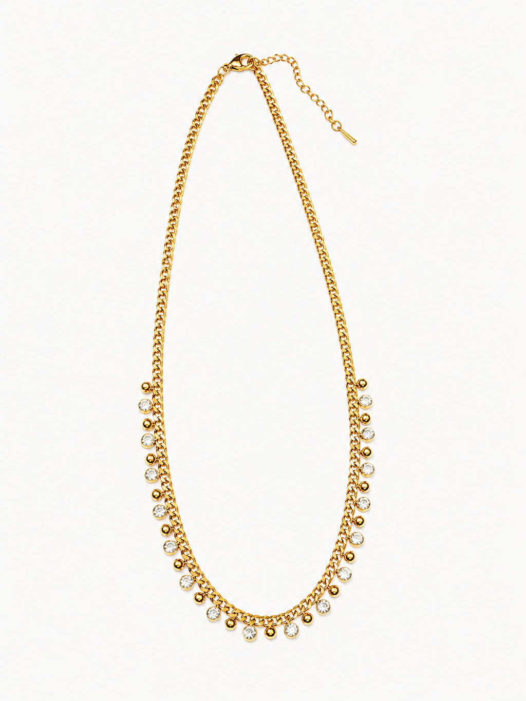 Beaded CZ Drop Necklace