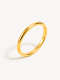 Polished classic gold band ring with a sleek minimalist design for women